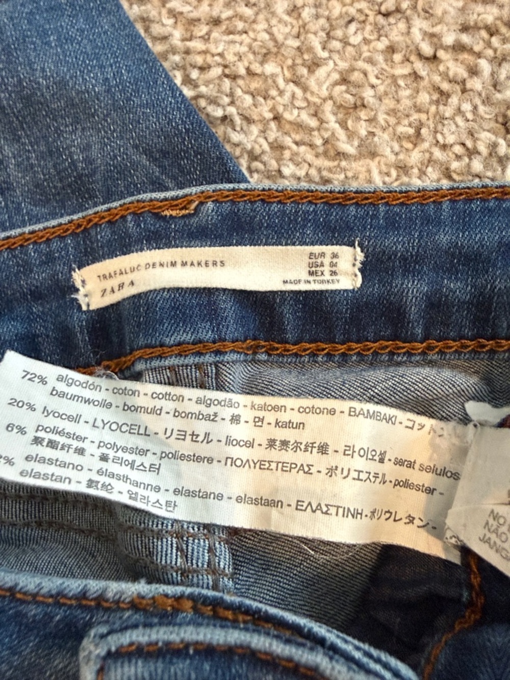 Zara Indigo Skinny Jeans with Light Whiskering - Picture 2 of 6